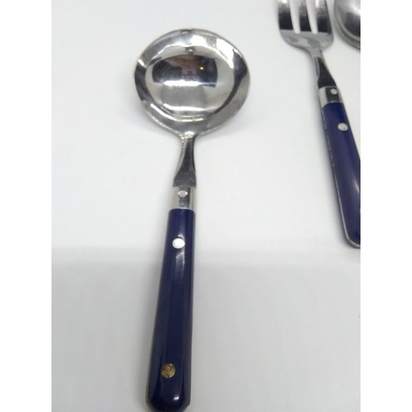 Vtg Life Time Stainless Korea Serving gravy ladle dinner fork & dinner spoon - Picture 4 of 12